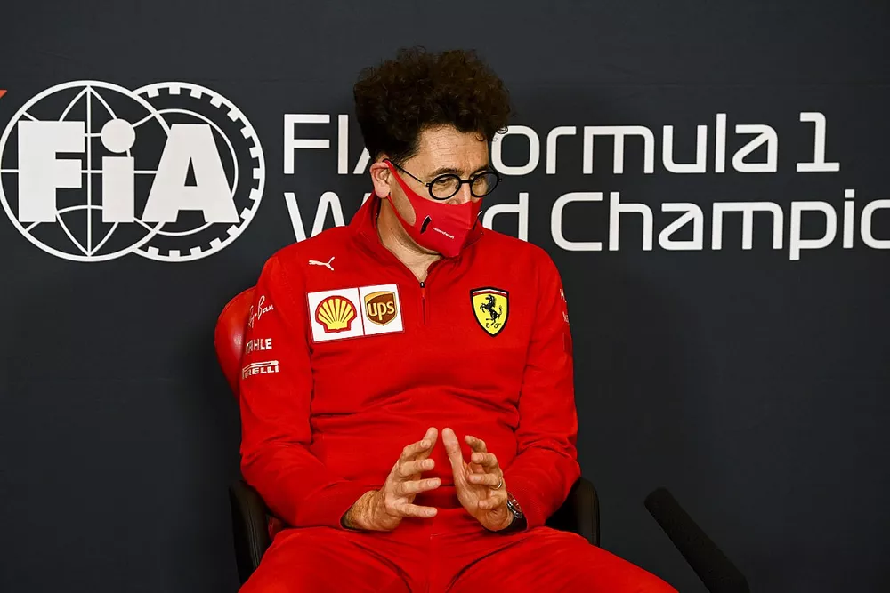 Mattia Binotto, Team Principal Ferrari, in conferenza stampa