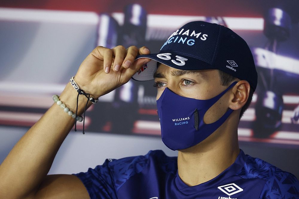 George Russell, Williams en la conferencia de prensa