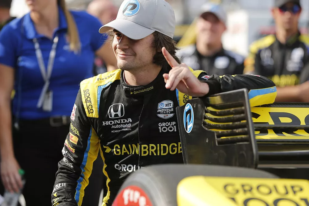 Pole sitter Colton Herta, Andretti Autosport w/ Curb-Agajanian Honda