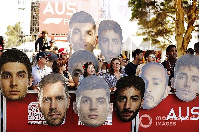 Fans en Albert Park
