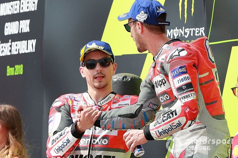 Podyum: Yarış galibi Andrea Dovizioso, Ducati Team, 2. Jorge Lorenzo, Ducati Team