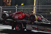 Ferrari admite daños importantes por la alcantarilla en el coche de Sainz