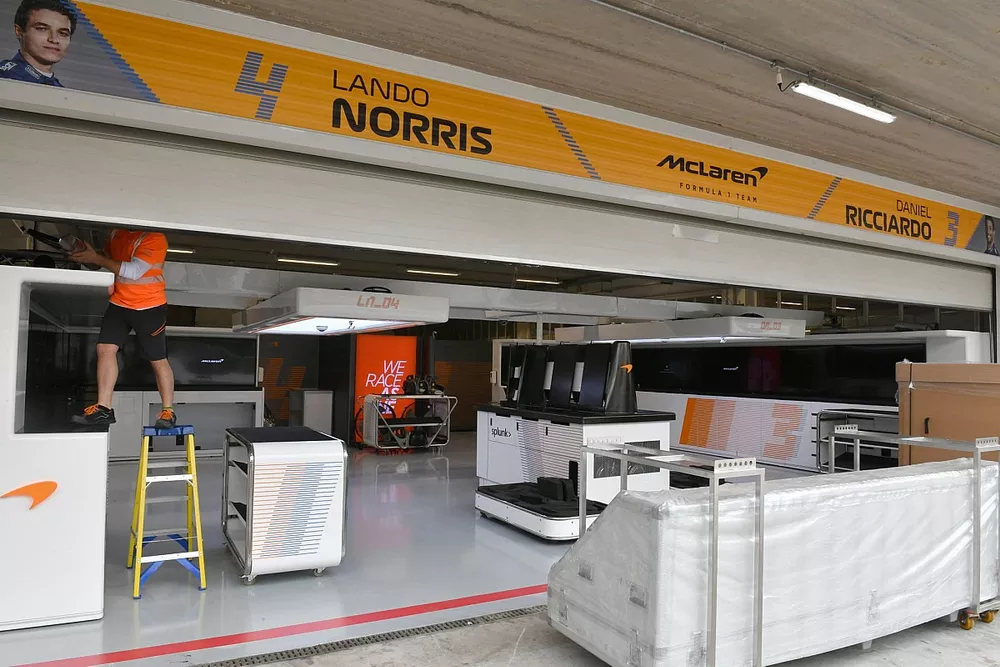 McLaren garage