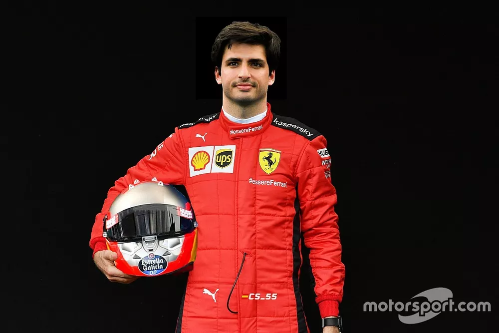 Carlos Sainz ser&aacute; piloto Ferrari en 2021 (montaje)