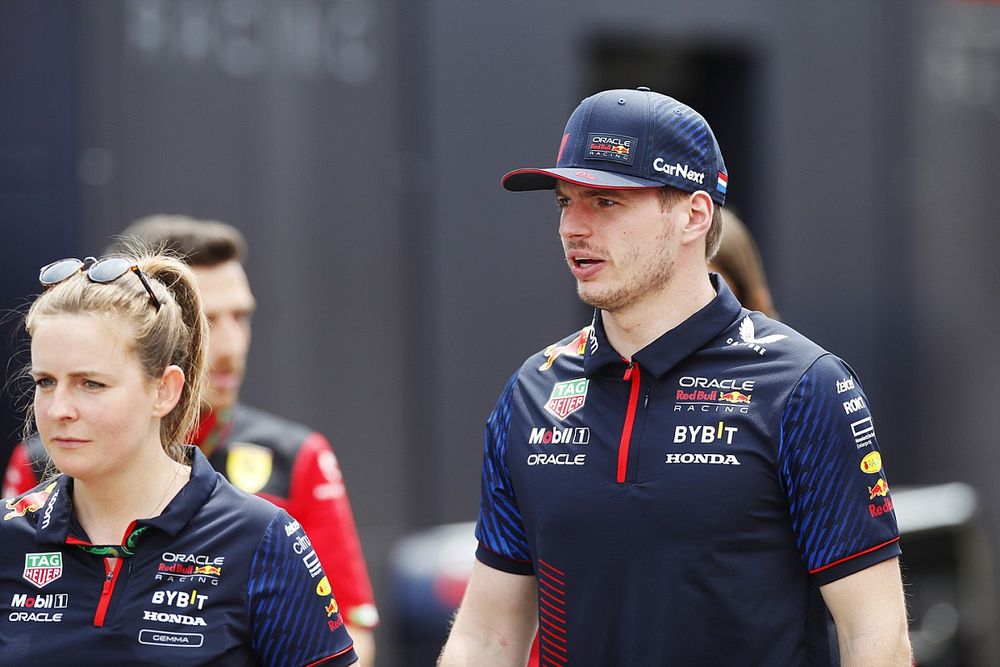 Max Verstappen, Red Bull Racing, in the paddock
