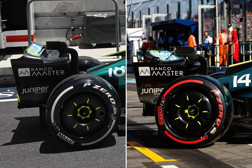 Comparaci&oacute;n del aler&oacute;n trasero del Aston Martin AMR24