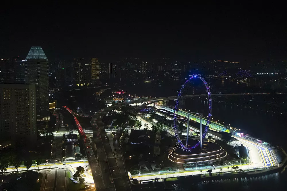 Aerial views of the track