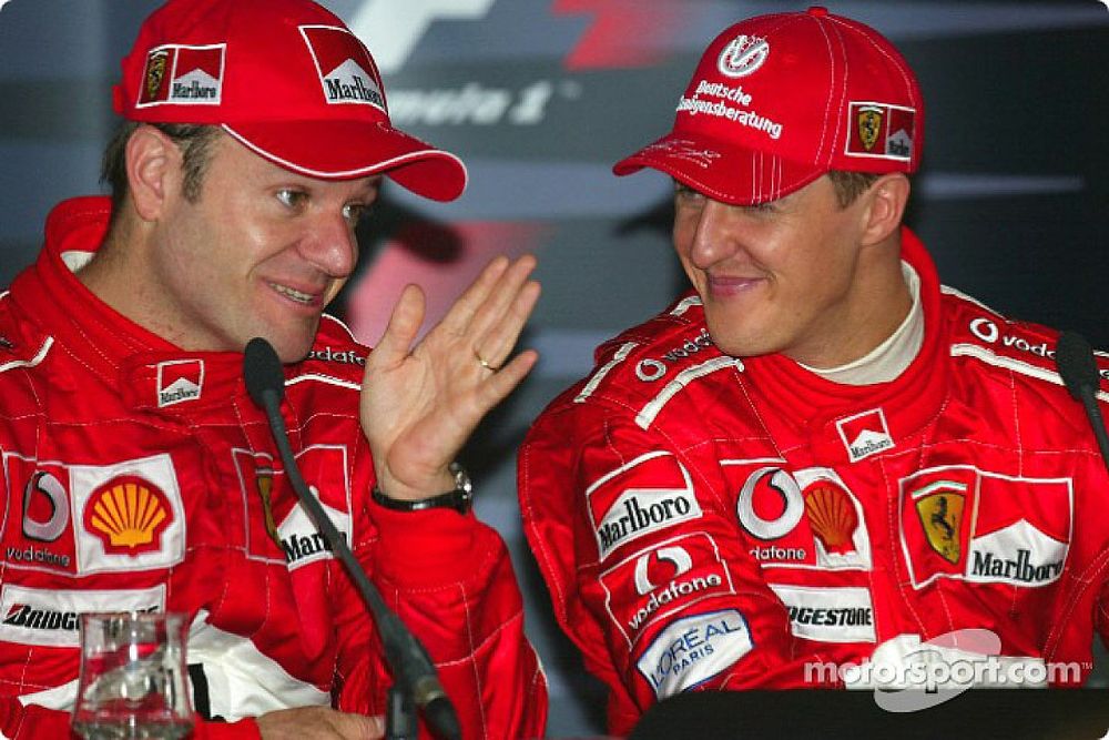 Rubens Barrichello y Michael Schumacher
