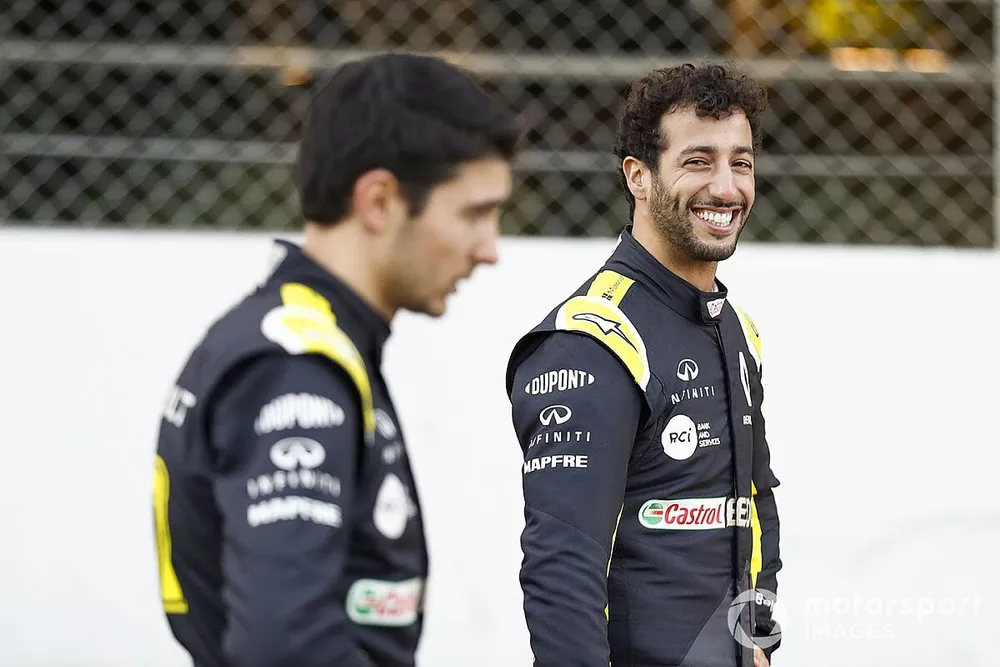 Daniel Ricciardo, Renault F1 en Esteban Ocon, Renault F1