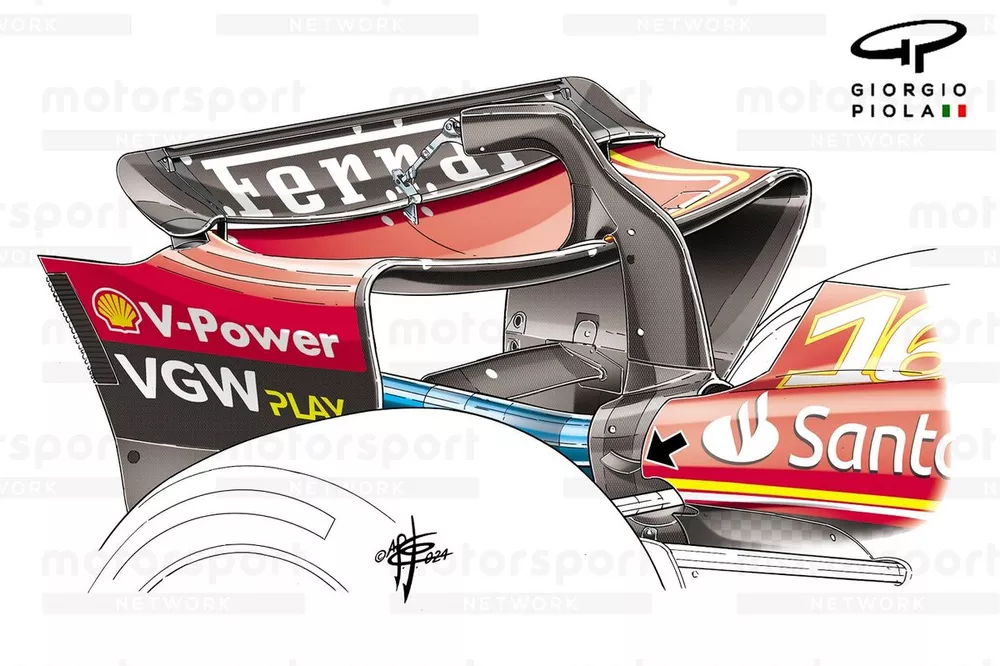 Ferrari SF-24 rear wing Australian GP