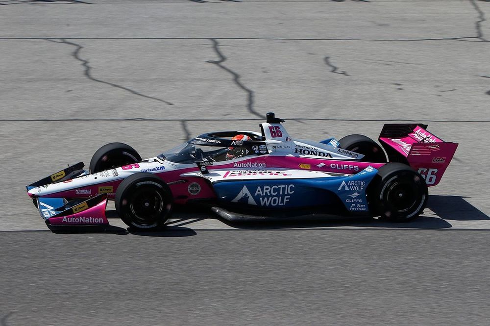 David Malukas en el Open Test de Milwaukee Mile