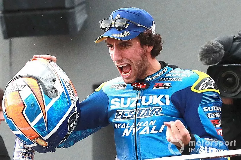 Podio: segundo, Alex Rins, Team Suzuki MotoGP