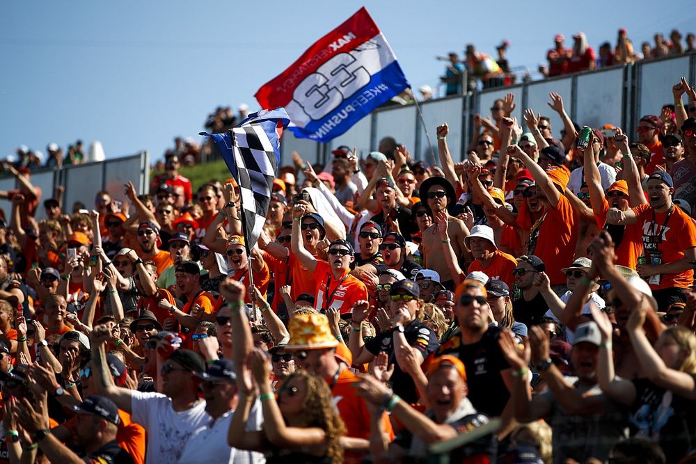 Dutch fans in a grandstand