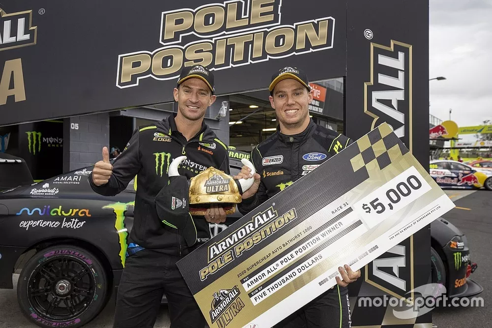 Polesitter Cam Waters and Will Davison, Tickford Ford Mustang