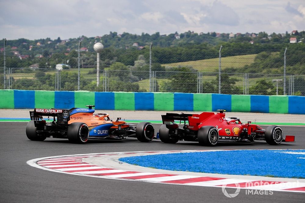 Carlos Sainz Jr., McLaren MCL35, Charles Leclerc, Ferrari SF1000 