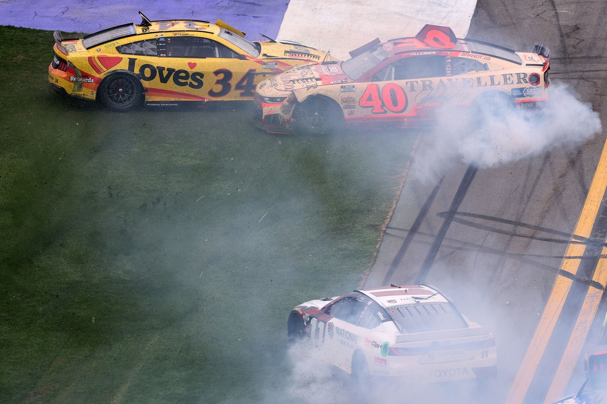 Denny Hamlin shares blame with Justin Allgaier for massive Daytona 500 incident 