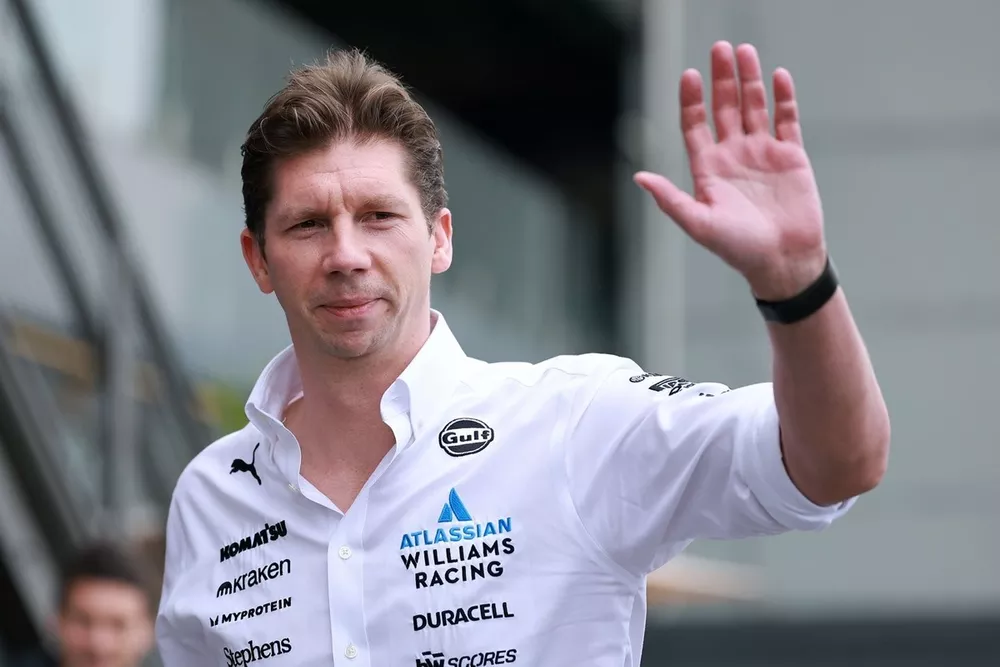 James Vowles, Team Principal of Williams arrives in the Paddock