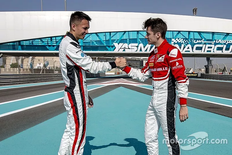 Alexander Albon, ART Grand Prix and Charles Leclerc, ART Grand Prix