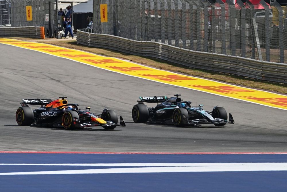 Max Verstappen, Red Bull Racing, George Russell, Mercedes