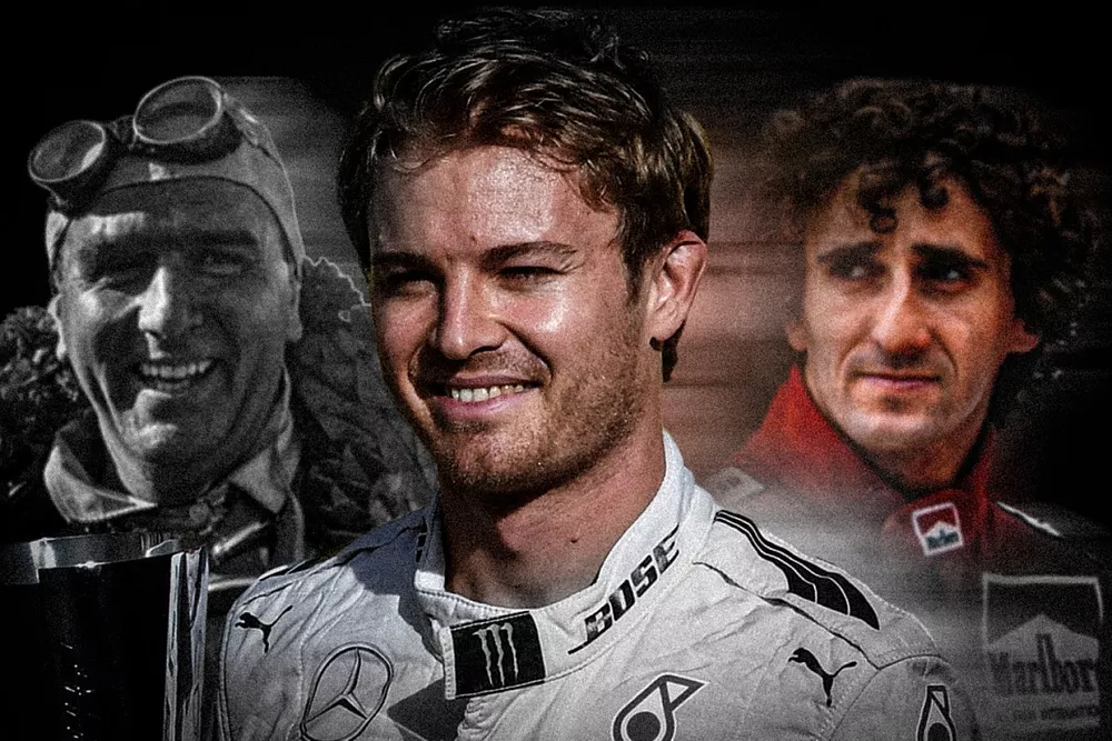 Giuseppe Farina, Nico Rosberg et Alain Prost
