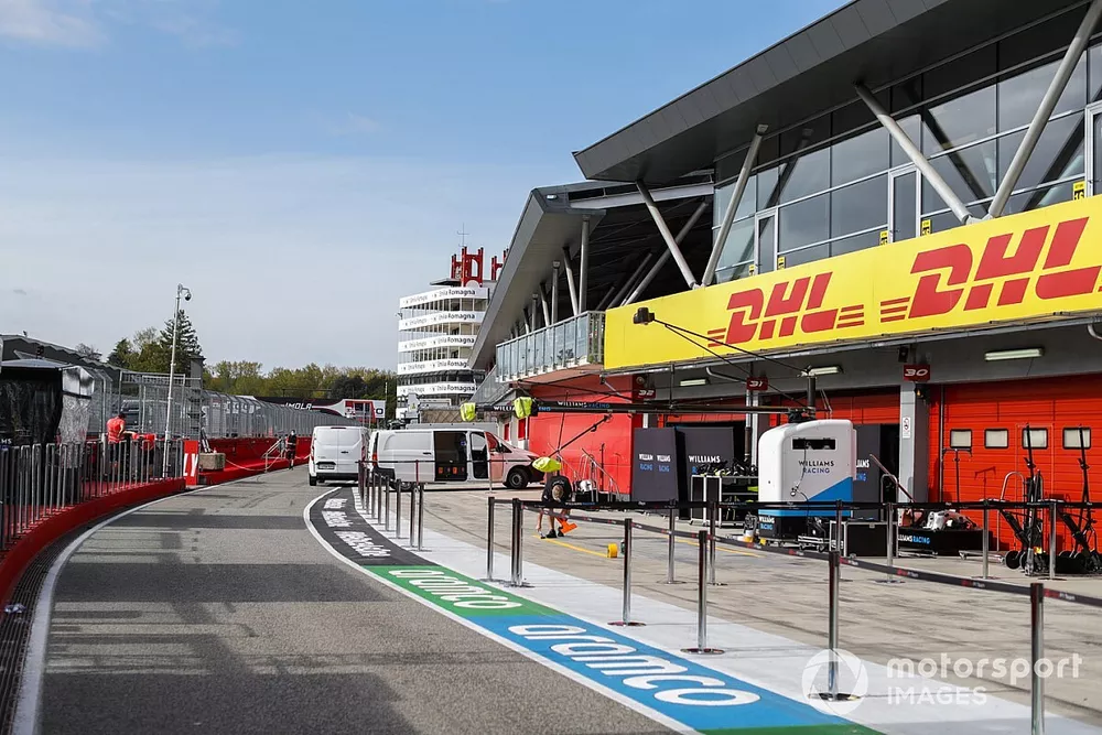 A view of the pitlane