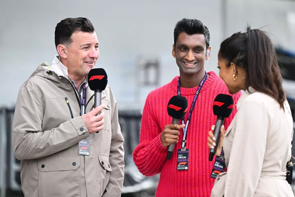 Will Buxton, F1TV, Lawrence Barretto, F1TV, Ariana Bravo, F1 Digital presenter