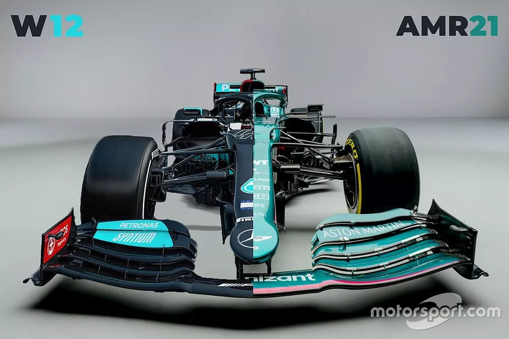 Aston Martin AMR21 ve Mercedes W12 kıyası