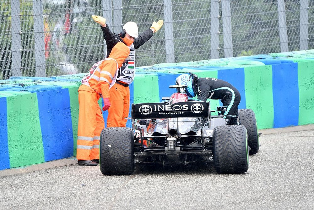 Valtteri Bottas, Mercedes W12 tras su accidente