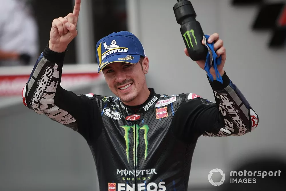 Ganador de la pole Maverick Viñales, Yamaha Factory Racing