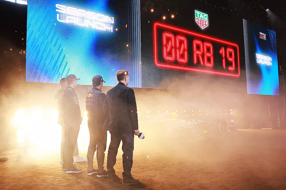 Red Bull Racing RB19 being unveiled