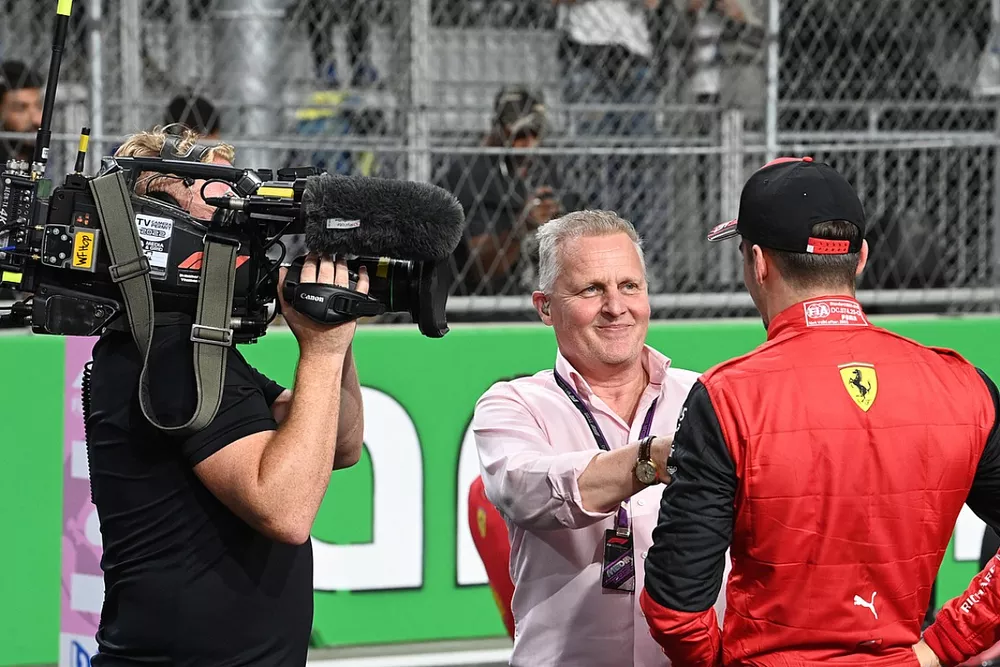 Johnny Herbert, Sky TV intervista Charles Leclerc, Ferrari, dopo le qualifiche