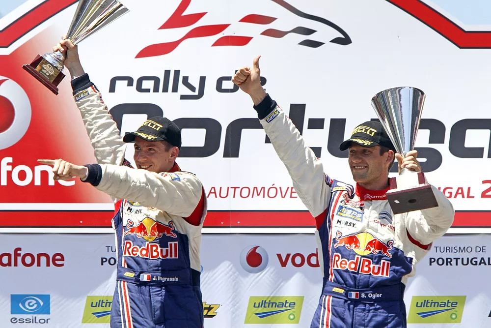 Winners S&eacute;bastien Ogier and Julien Ingrassia, Citro&euml;n C4 WRC, Citro&euml;n Junior Team