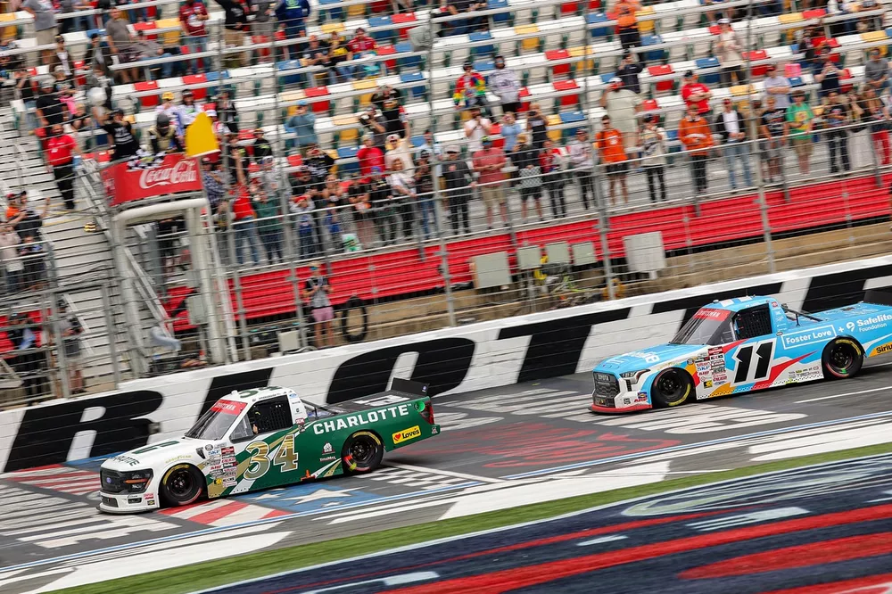 Lane Riggs Racing Layne Riggs wins wreck-filled NASCAR Truck race at Charlotte