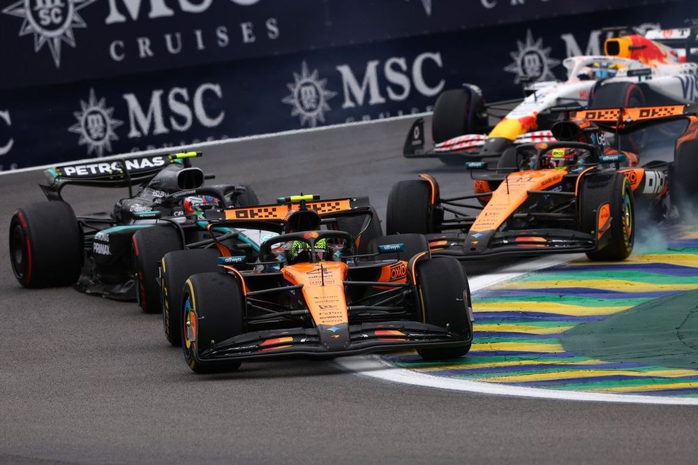 Lando Norris, McLaren, Oscar Piastri, McLaren, Andrea Kimi Antonelli, Mercedes