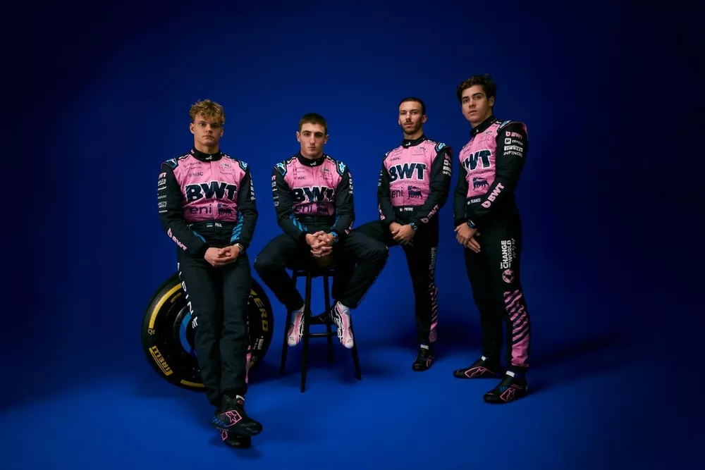 Paul Aron, Jack Doohan, Pierre Gasly en Franco Colapinto