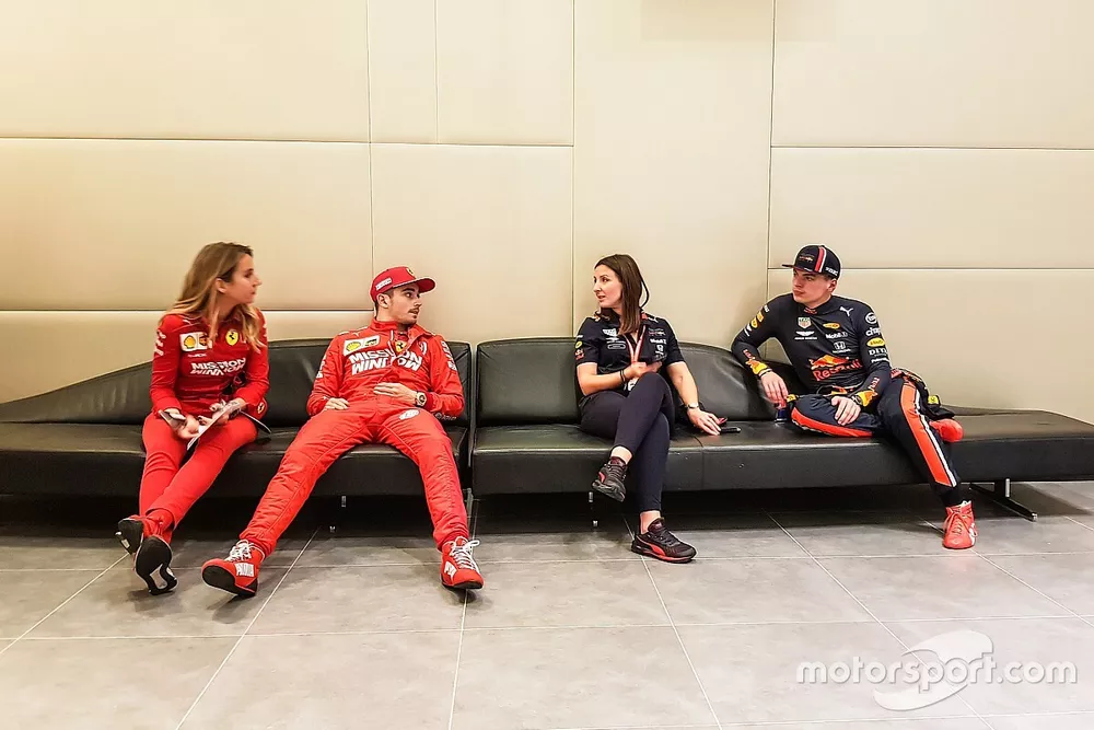 Charles Leclerc, Ferrari and 
Max Verstappen, Red Bull Racing