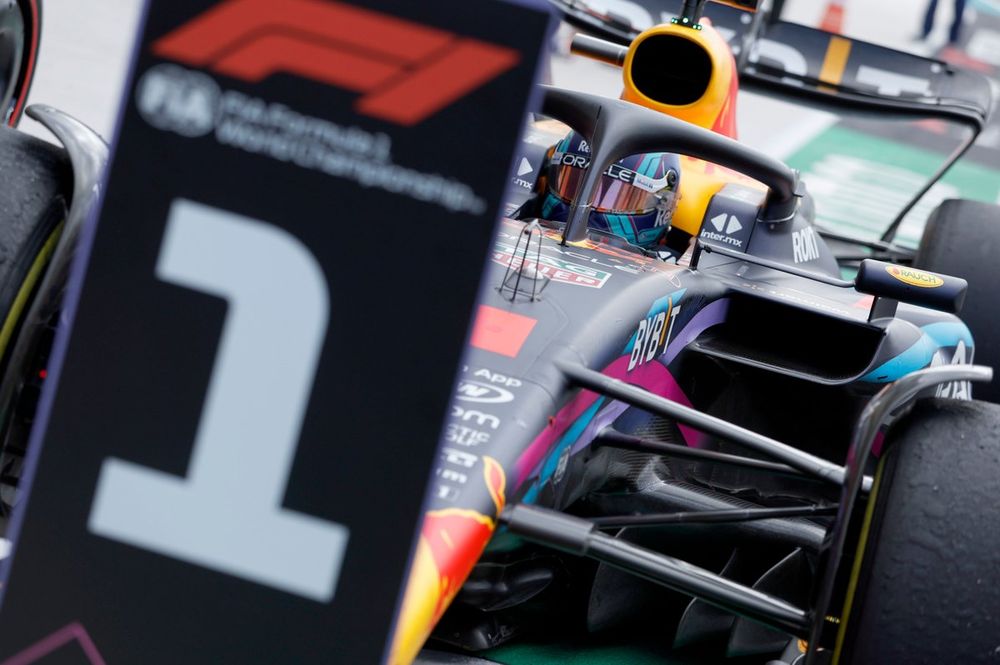 Max Verstappen, Red Bull Racing RB19, 1st position, arrives in Parc Ferme