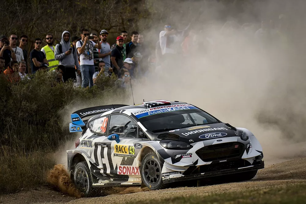 Ken Block, Hoonigan Racing Division, Ford Fiesta RS WRC 2018, in action on Day 2 of Rally Catalunya, Spain.