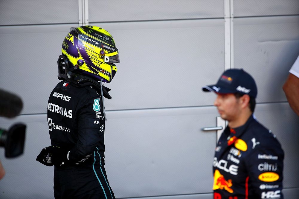 Lewis Hamilton, Mercedes-AMG, en Parc Ferme