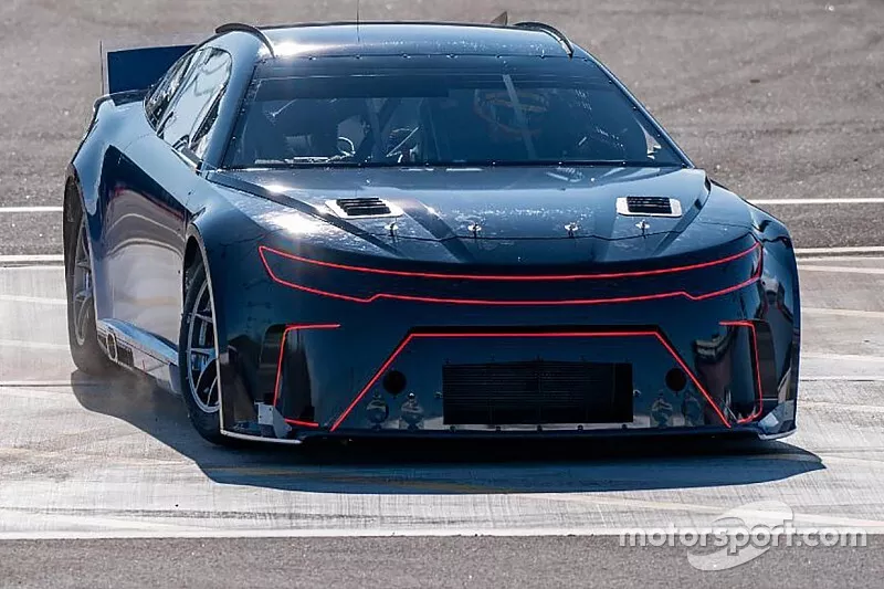 Joey Logano testing the next-gen stock car for Nascar Cup series