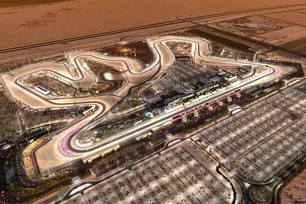Rendering aereo circuito del Qatar