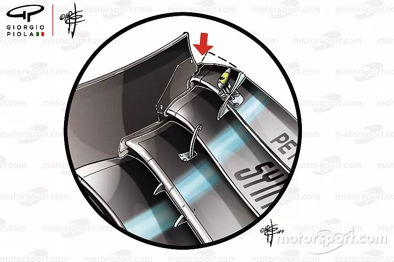 Mercedes W10 flap ala anteriore