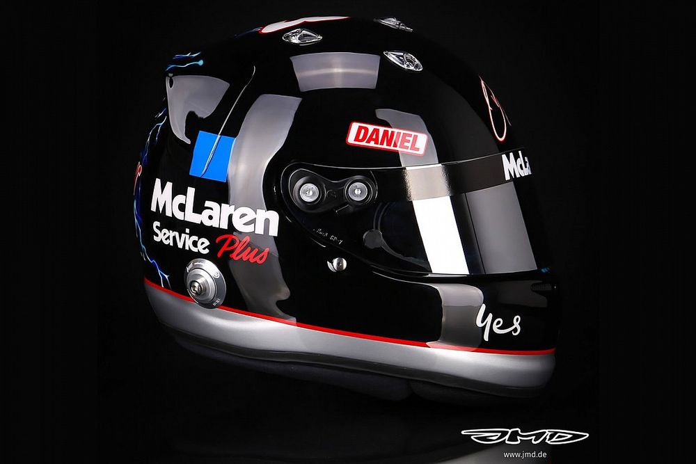 Casco especial de Daniel Ricciardo, McLaren para el GP de Estados Unidos 
