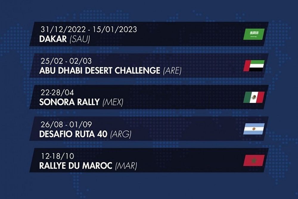 Calendario del Campeonato del Mundo de Rally-Raid 2023