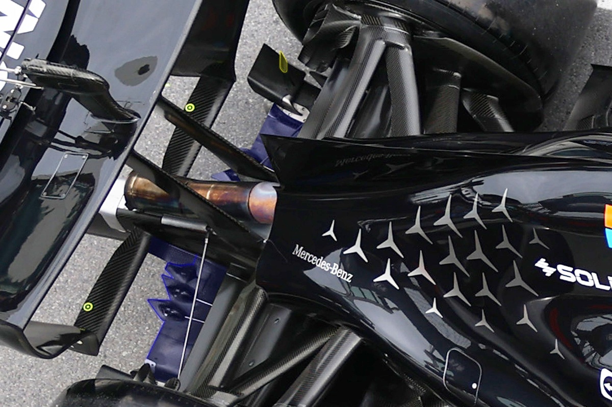 Mercedes sorprende en Canadá con un difusor dentado y soluciones aerodinámicas únicas en el W17