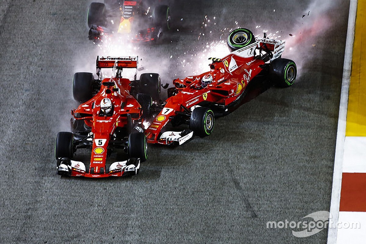 Terugblik: De startcrash van Verstappen en de Ferrari's in Singapore