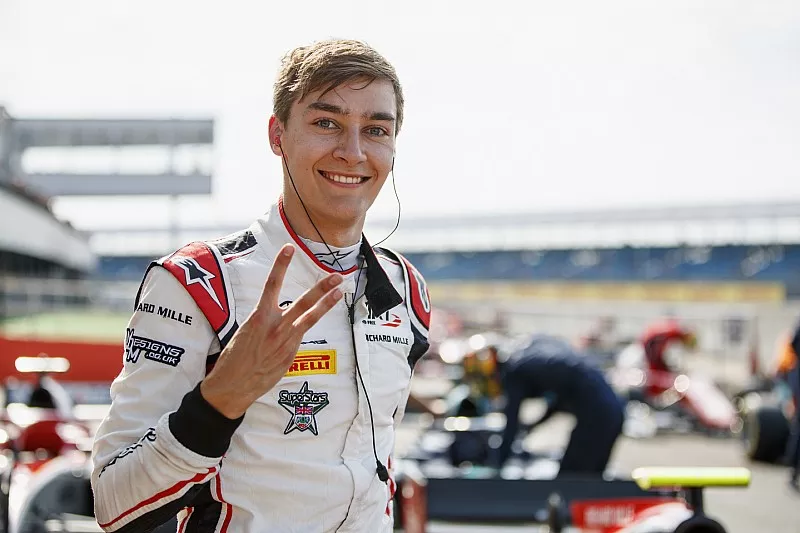 Polesitter George Russell, ART Grand Prix