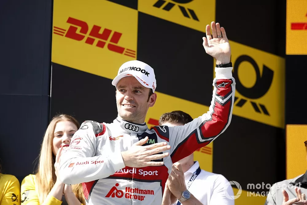 Podium: Race winner Jamie Green, Audi Sport Team Rosberg