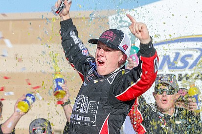 John Hunter Nemechek earns first Xfinity win in wild Kansas race