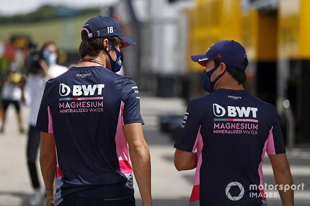 Lance Stroll, Racing Point, and Sergio Perez, Racing Point 